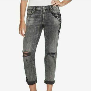 Jessica Simpson Mika Embroidered Girlfriend Jeans